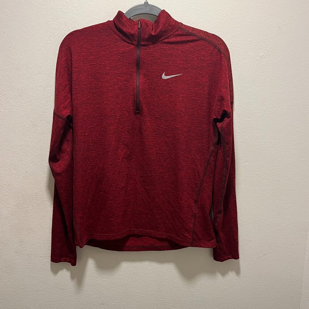 Nike Dri-Fit Men’s Pullover ¾ Zipper Size Small Burgandy